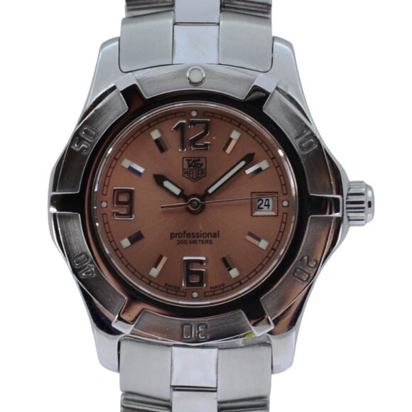 Ladies Tag Heuer 28mm Professional 2000 Exclusive Series Peach Dial Watch WN1314 - Picture 1 of 10